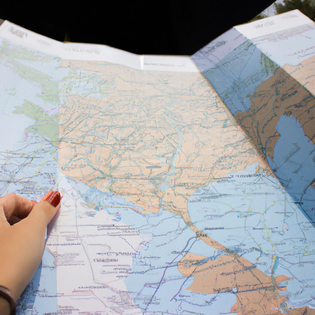Person holding a travel map