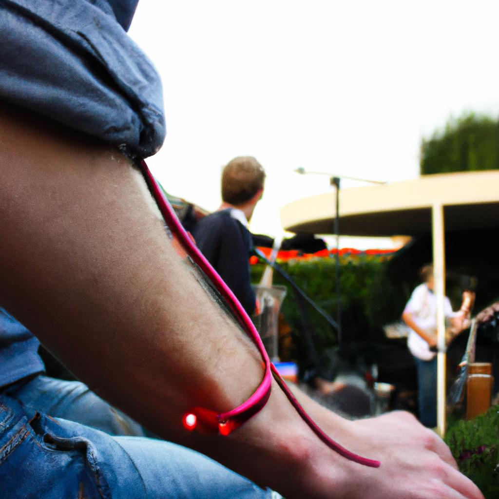 Person enjoying live music outdoors